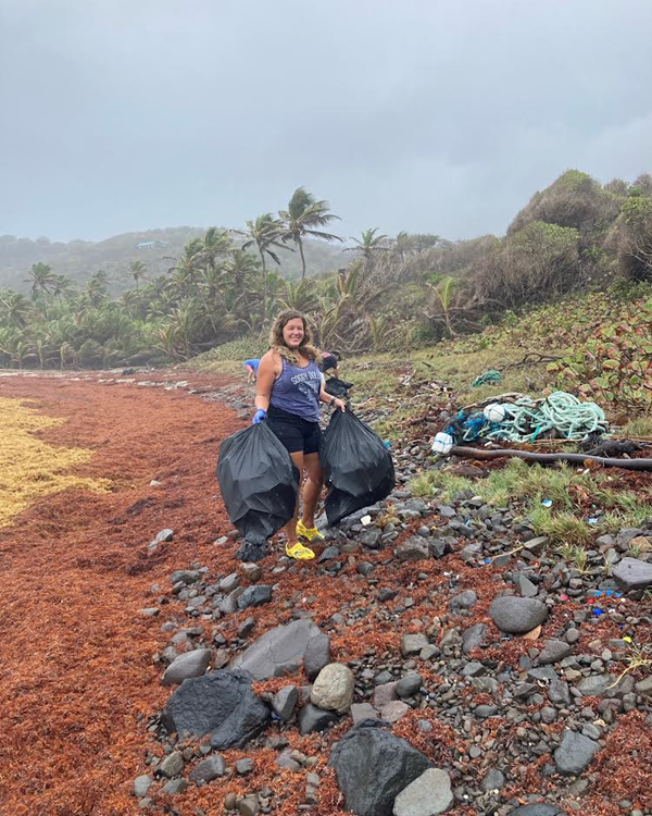 Rubbish collection by the side of the road